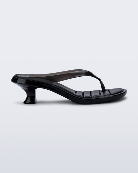 Flip Flop Kitten Heel in Clear Black | Melissa Shoes US