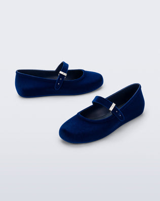 Product element, title Soft Ballerina Velvet II in Blue
 price $89.00
