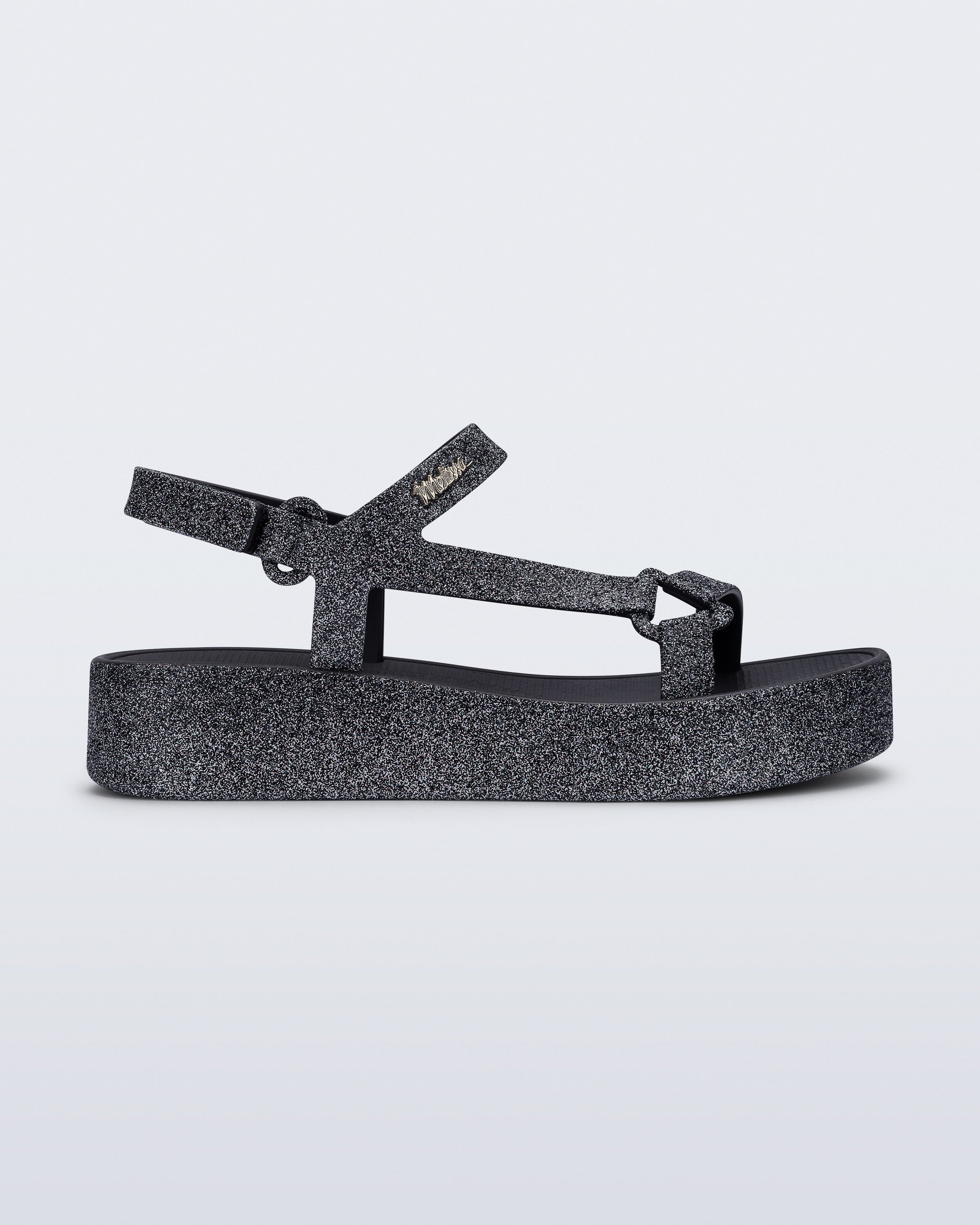 Sun Leme Platform Sandal in Black | Melissa Shoes US