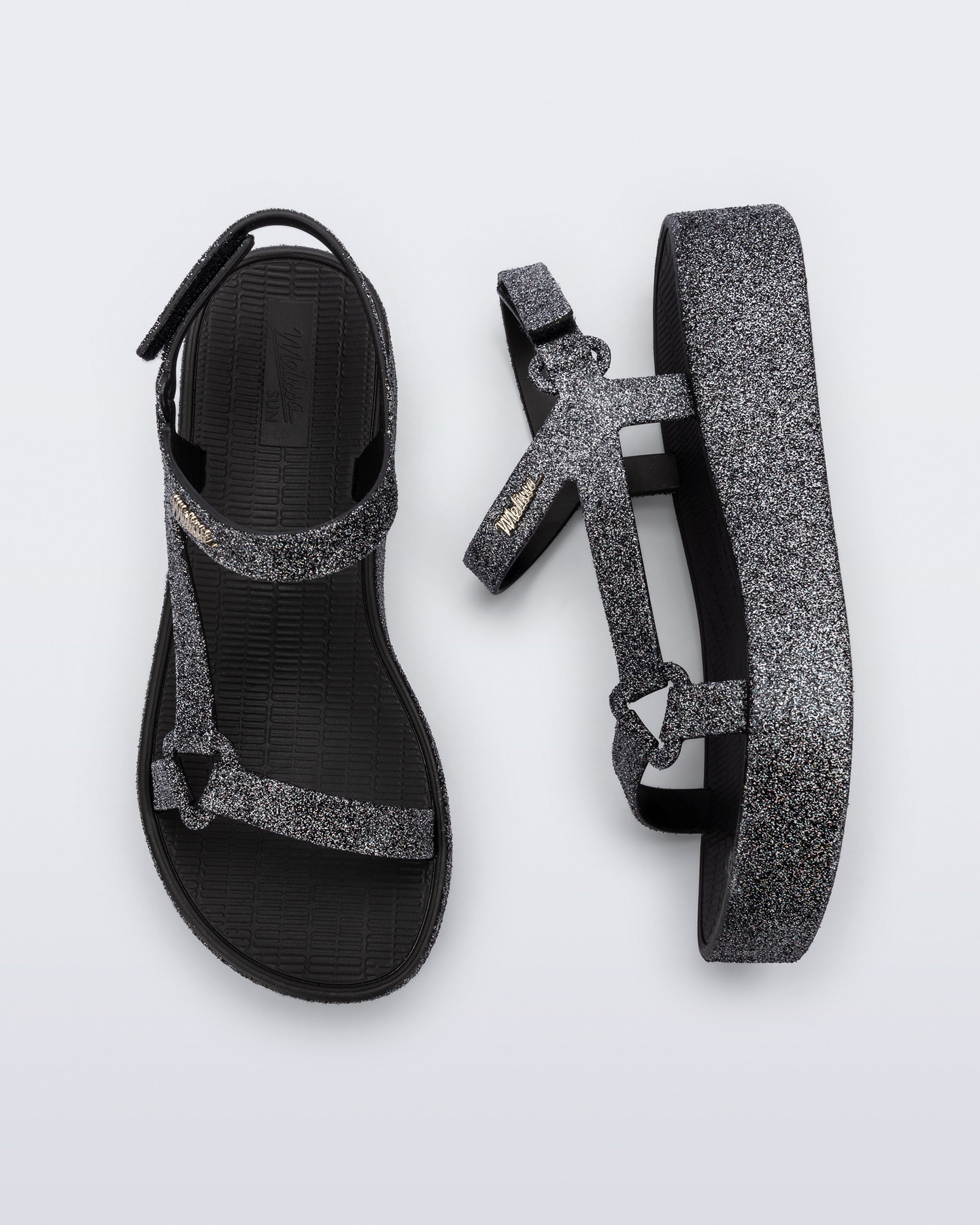 靴 MELT THE LADY volume upper sandal Black Lust Sandal in Onyx Black | Melissa Shoes US