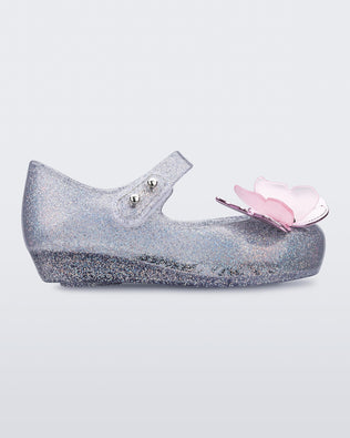 Product element, title Ultragirl Butterfly in Silver Glitter
 price $36.00