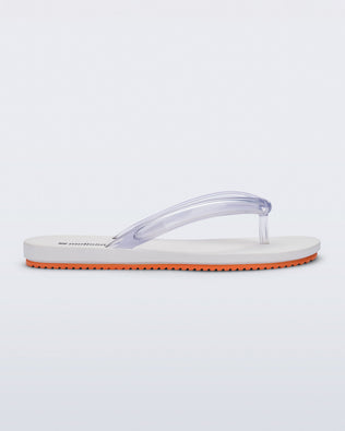 Product element, title Flip Flop Airflow in White/Orange
 price $49.00