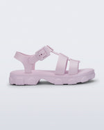 Side view of a pink Ella sandal
