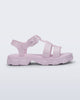Side view of a pink Ella sandal