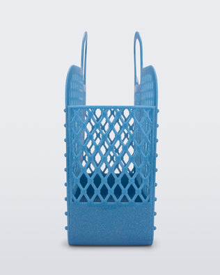 Side view of the glitter blue Bag + Bimba y Lola