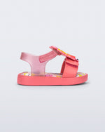 Side view of a green Jump + Peppa Pig baby sandal