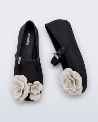 Product element, title Soft Ballerina Petals in Black/Beige
 price $69.00