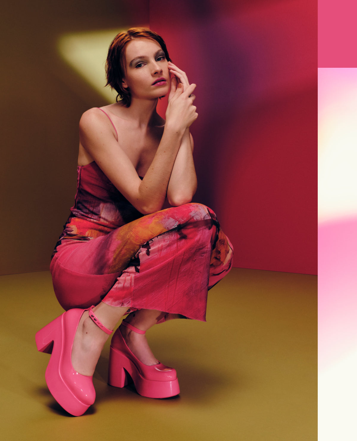 Transparent Mid Thick Fashion Rhinestone One Word High Heels Casual Lady  Shoes | eBay