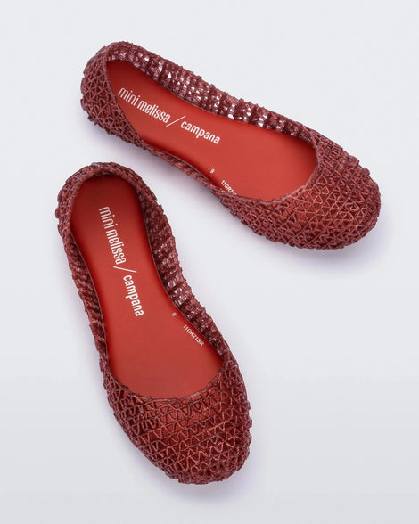 Mini Melissa Campana Glitter Red Product Image 3