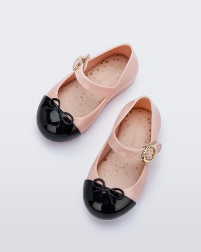 Mini Melissa Sweet Love Cap Toe Glitter Rose/Black Product Image 3