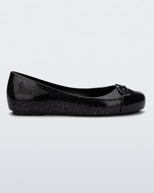 Product element, title Sweet Love Cap Toe in Black Glitter Silver
 price $39.00