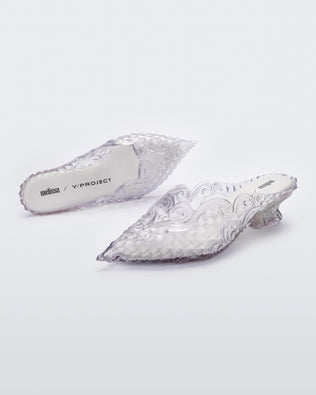Product element, title Court Shoe in Clear/White
 price $249.00