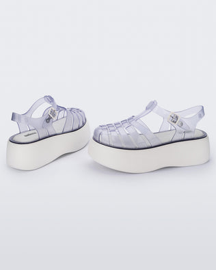Product element, title Possession Platform in Clear/White
 price $43.60