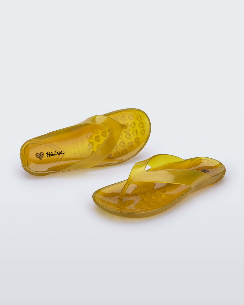 Melissa Real Jelly Flip Flop Clear Yellow Product Image 3