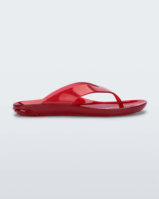 Product element, title Real Jelly Flip Flop in Clear Red
 price $19.60