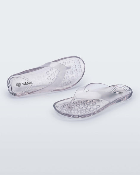 Clear jelly flip flops on sale