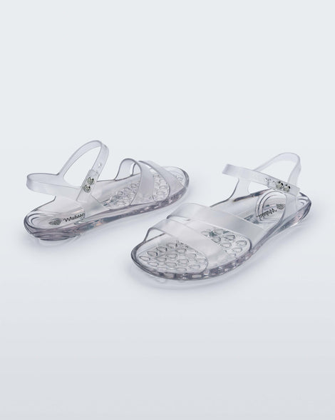 Girls clear jelly sandals clearance