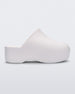 Side view of a macadamia Melissa Bubble Matte mule.
