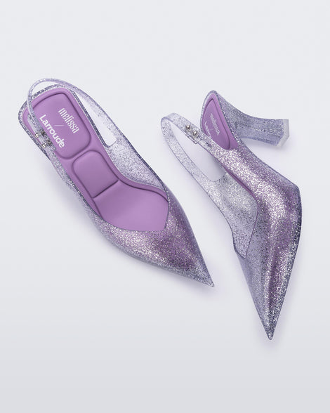 Melissa Slingback Clear Glitter Silver Product Image 4
