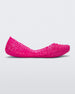 Side view of pink Melissa Campana ballet flat. 