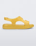 Side view of a yellow Melissa Franny sandal with straps.