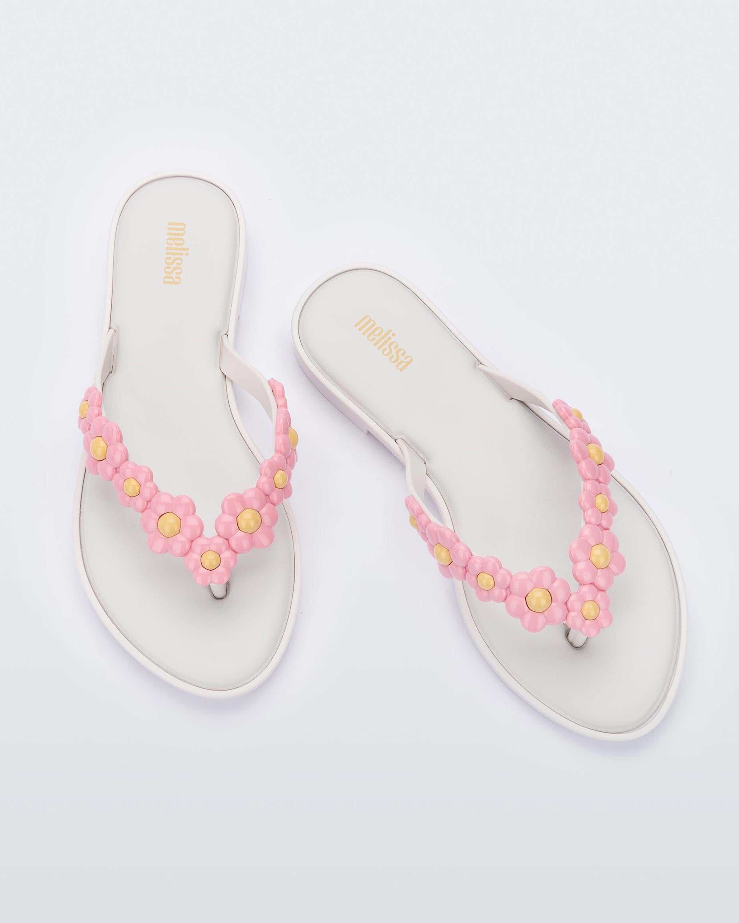 Flip Flop Spring in White/Lilac – Melissa Shoes