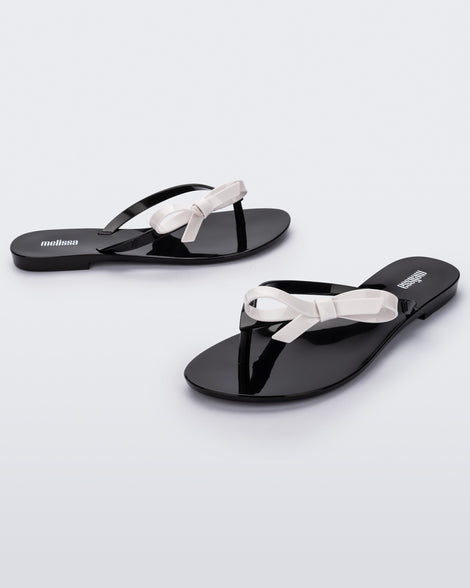 Harmonic Sweet Flip Flop in Black White Melissa Shoes
