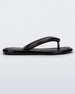 Side view of black Melissa Airbubble Flip Flop.