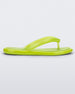Side view of green Melissa Airbubble Flip Flop.