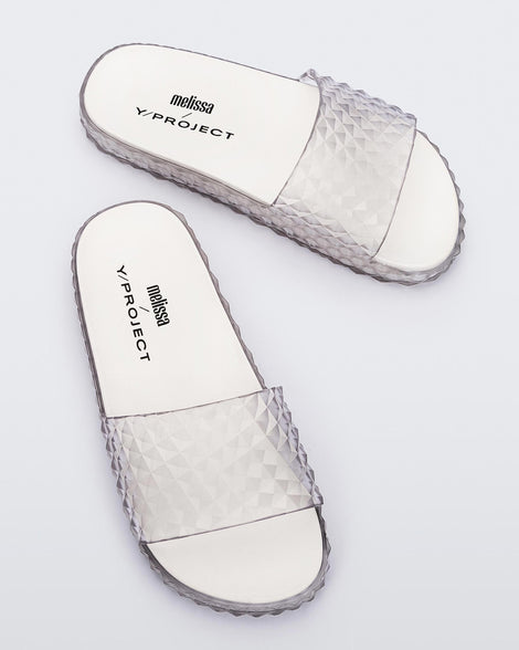 Court Slide in Clear White Melissa Shoes