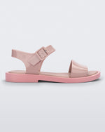 Side view of a pink Melissa Mar Sandal with two straps.