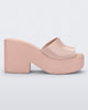 Side view of Melissa Posh platform slide in Pink