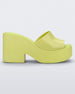 Side view of a Melissa Posh platform slide in Yellow