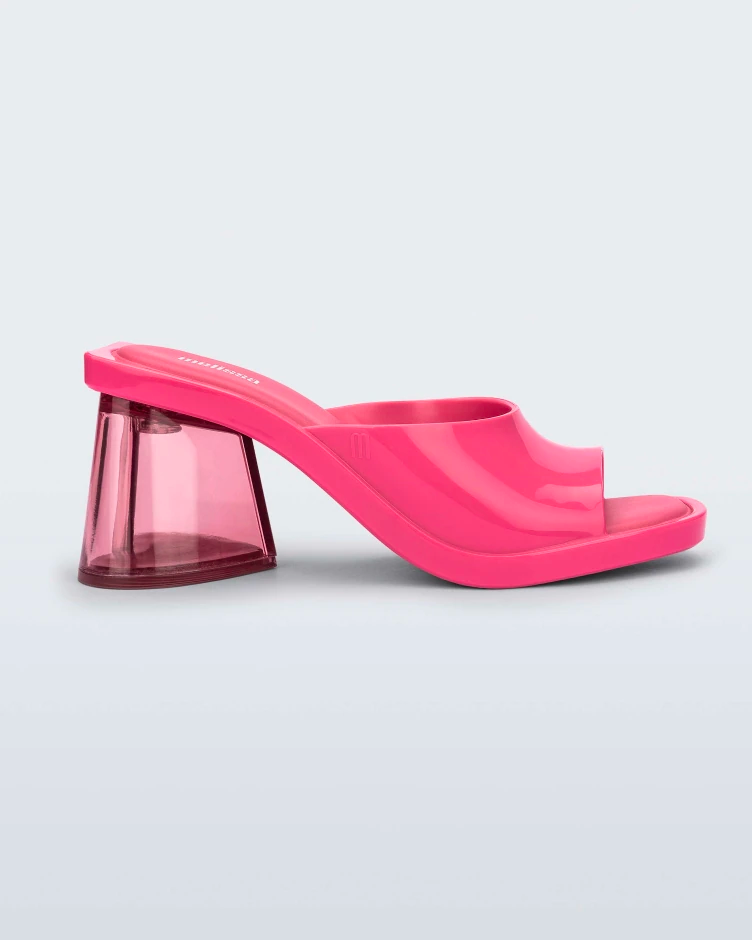Side view of a pink Candy Heel