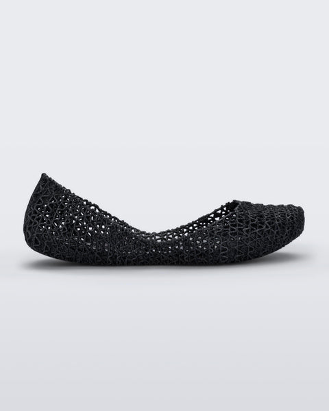 Campana Flat in Black Glitter | Melissa Shoes US