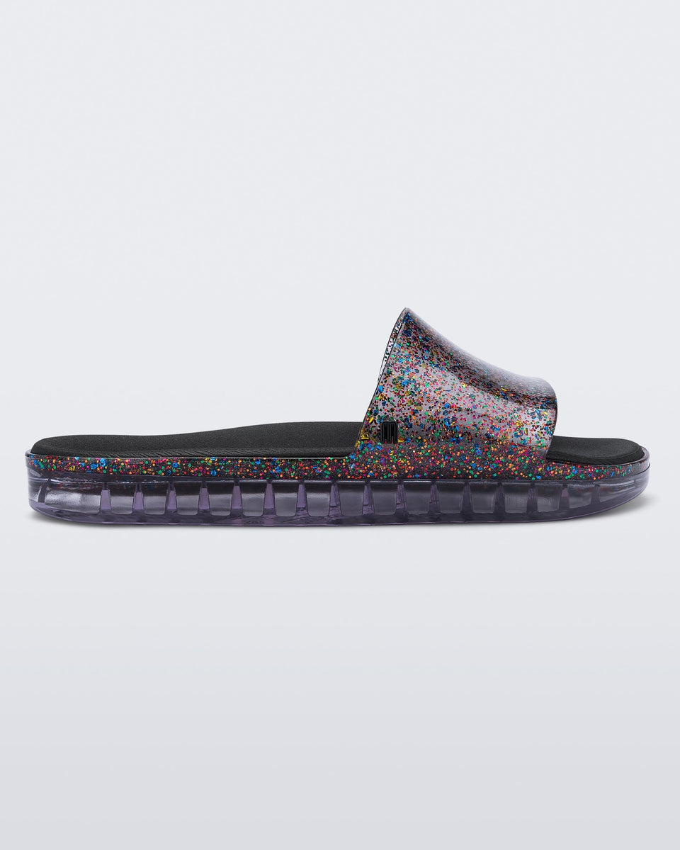 Beach Slide in Glitter/Clear – Melissa Shoes